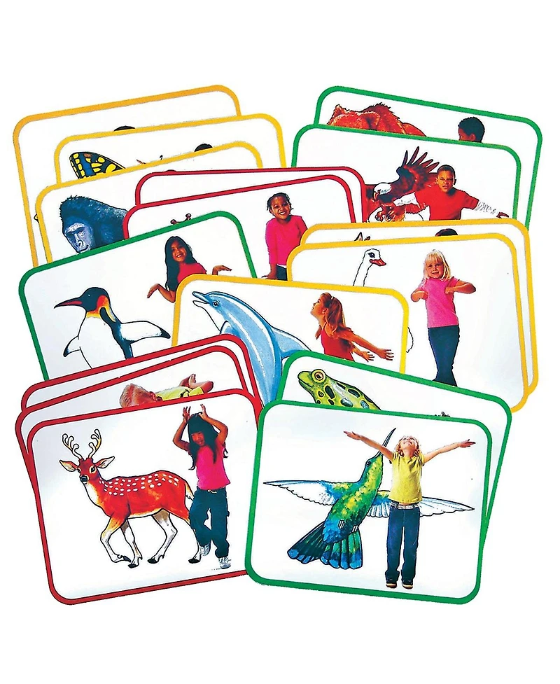 Roylco Body Poetry: Animal Action Cards - Set of 16
