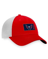 Men's Fanatics Red, White Washington Capitals Authentic Pro Rink Trucker Snapback Hat