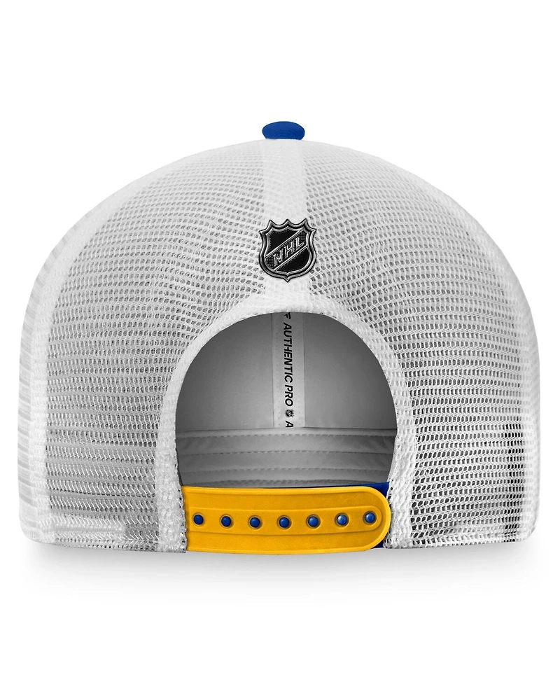 Men's Fanatics Blue, White St. Louis Blues Authentic Pro Rink Trucker Snapback Hat