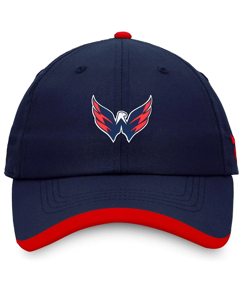 Men's Fanatics Navy Washington Capitals Authentic Pro Rink Pinnacle Adjustable Hat