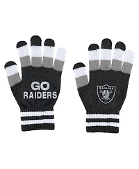 Women's Wear by Erin Andrews Las Vegas Raiders Striped Scarf and Gloves Set