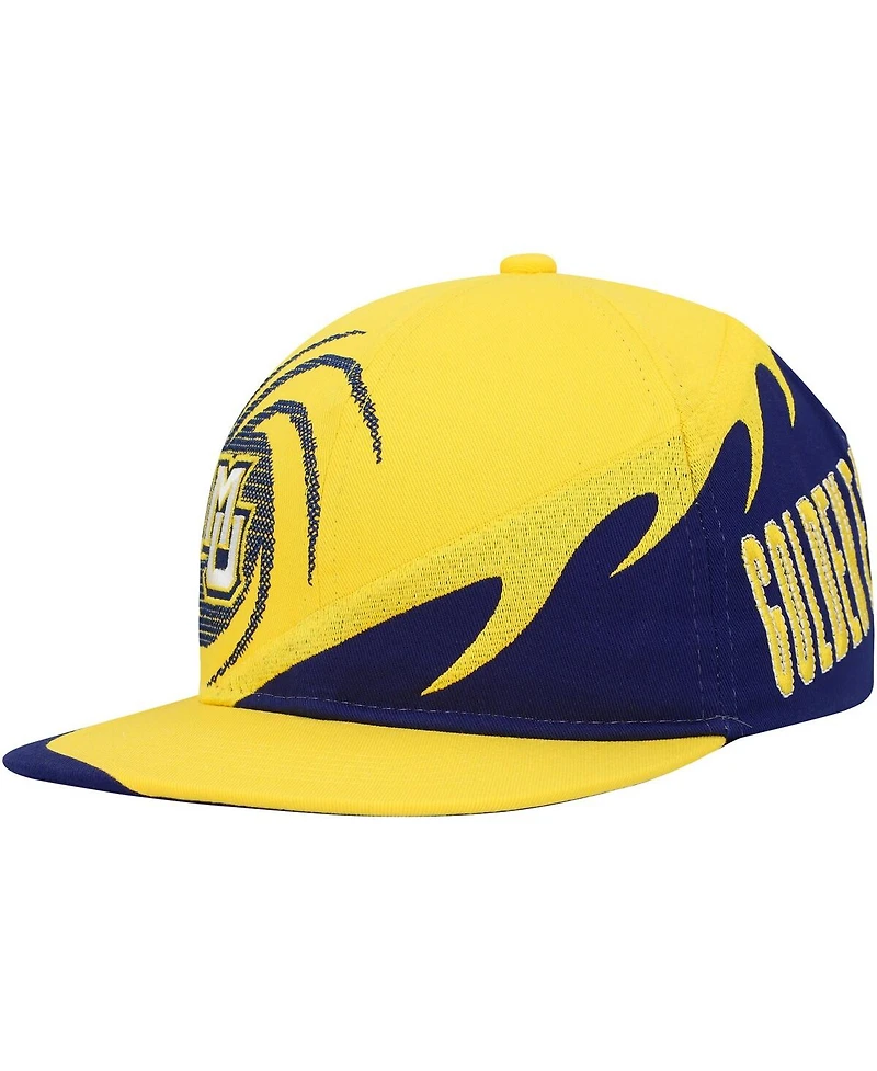 Big Boys Mitchell & Ness Gold and Blue Marquette Golden Eagles Spiral Snapback Hat