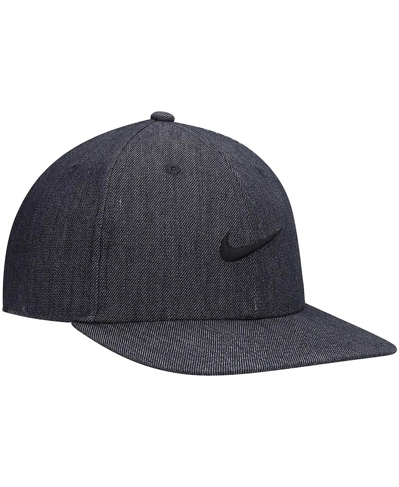 Men's Nike Skateboard Heathered Black Faux Denim Snapback Hat