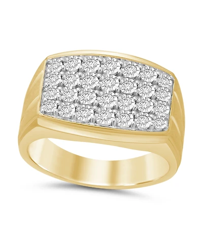 Men's Diamond Cluster Ring (1/2 ct. t.w.) Sterling Silver or 14k Gold-Plated