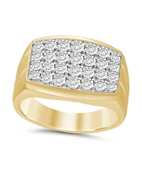 Men's Diamond Cluster Ring (1/2 ct. t.w.) Sterling Silver or 14k Gold-Plated