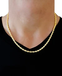 Rope Chain 20" Necklace 3.5mm in 14k Gold