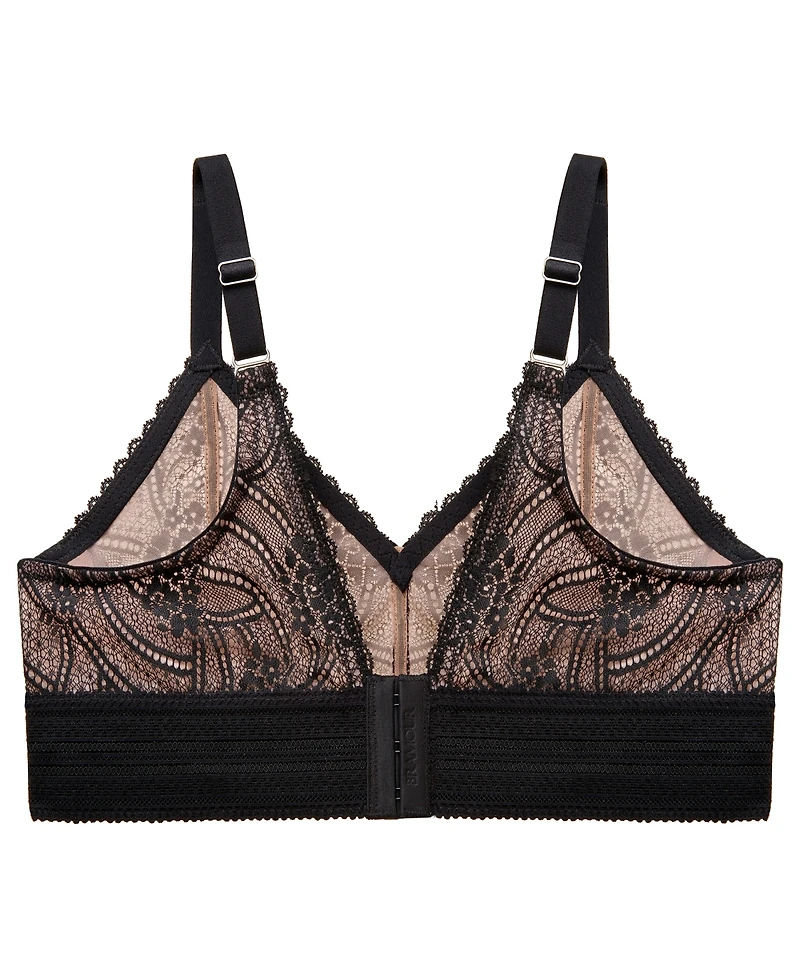 Glamorise Plus Full Figure Bramour Gramercy Luxe Lace Wireless Bralette 7012