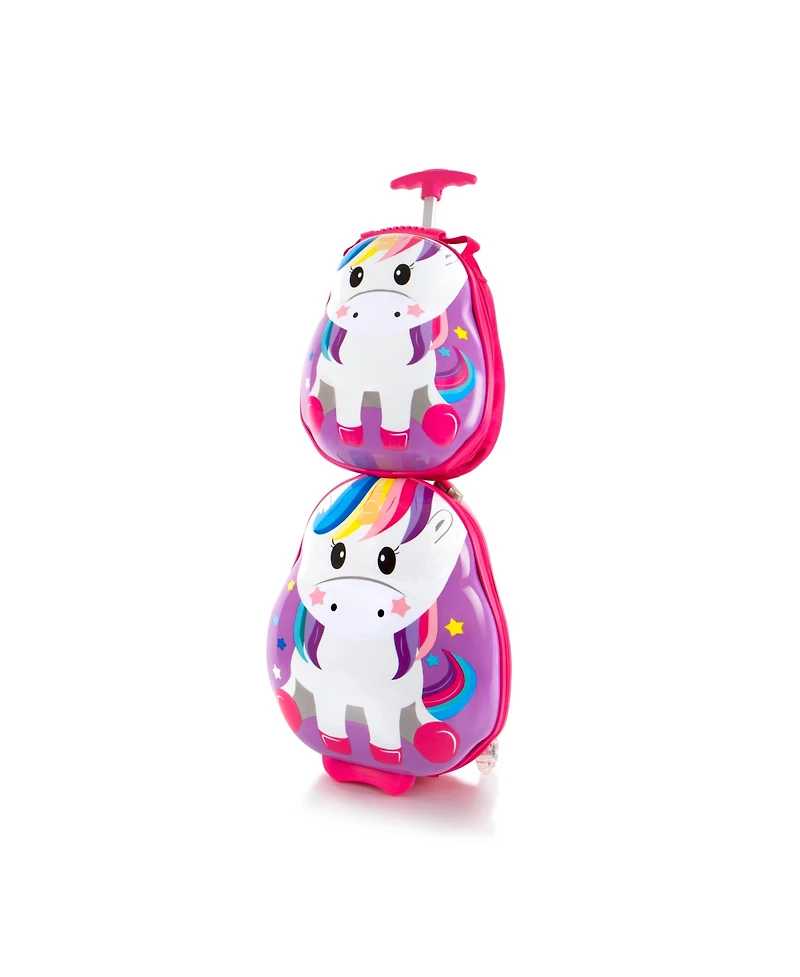 Heys Travel Tots 2 Piece Unicorn Lightweight Kids Luggage and Backpack Set