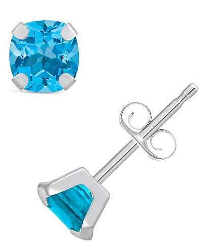 Macy's Gemstone Stud Earrings 10k White Gold