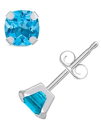 Macy's Gemstone Stud Earrings 10k White Gold