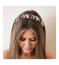 Women's Scrunch Headband - Brown Cowhide