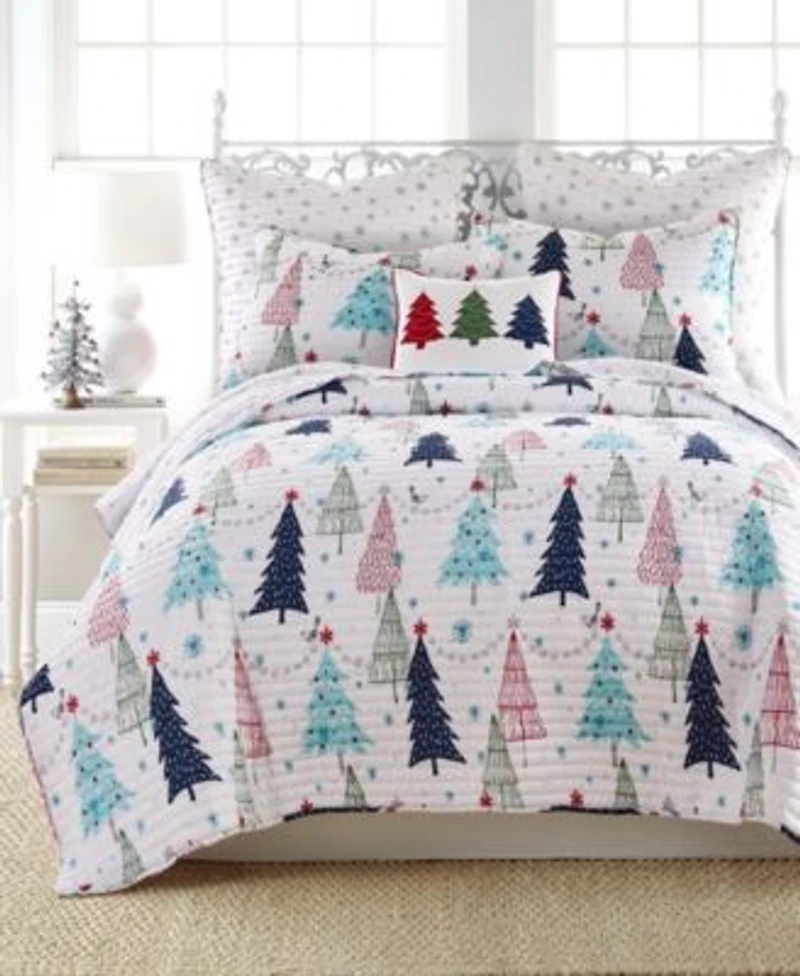 Levtex White Pine Whimsical Trees Quilt Sets