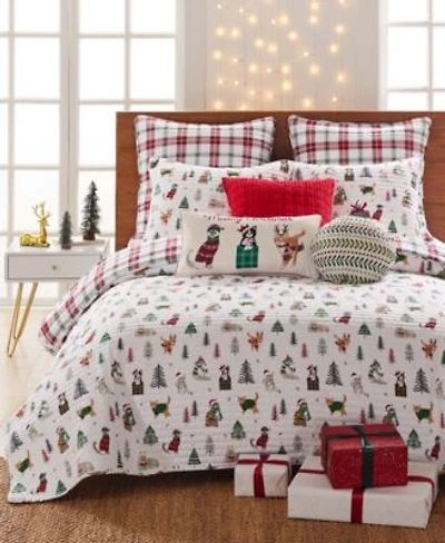 Levtex Meowy Christmas Reversible Quilt Sets