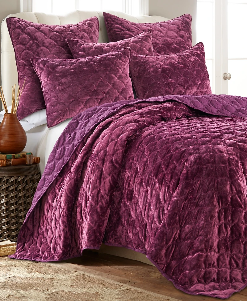 Levtex Empire Velvet Plum Sham, European