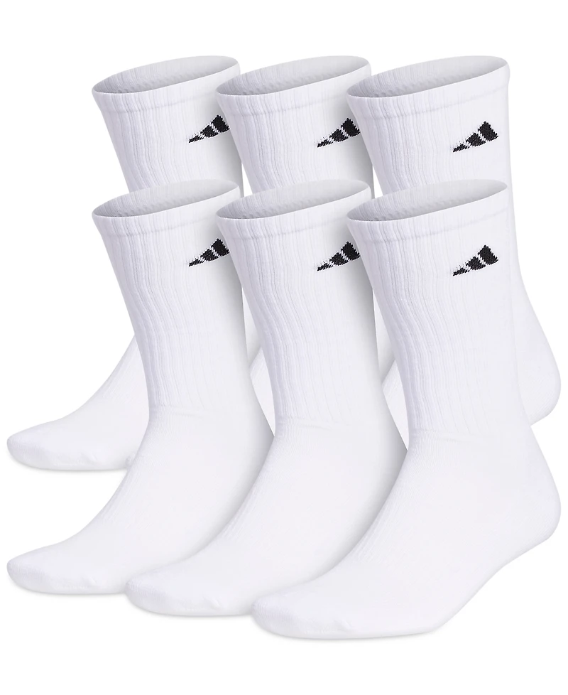 adidas Men's Cushioned Athletic 6-Pack Crew Socks