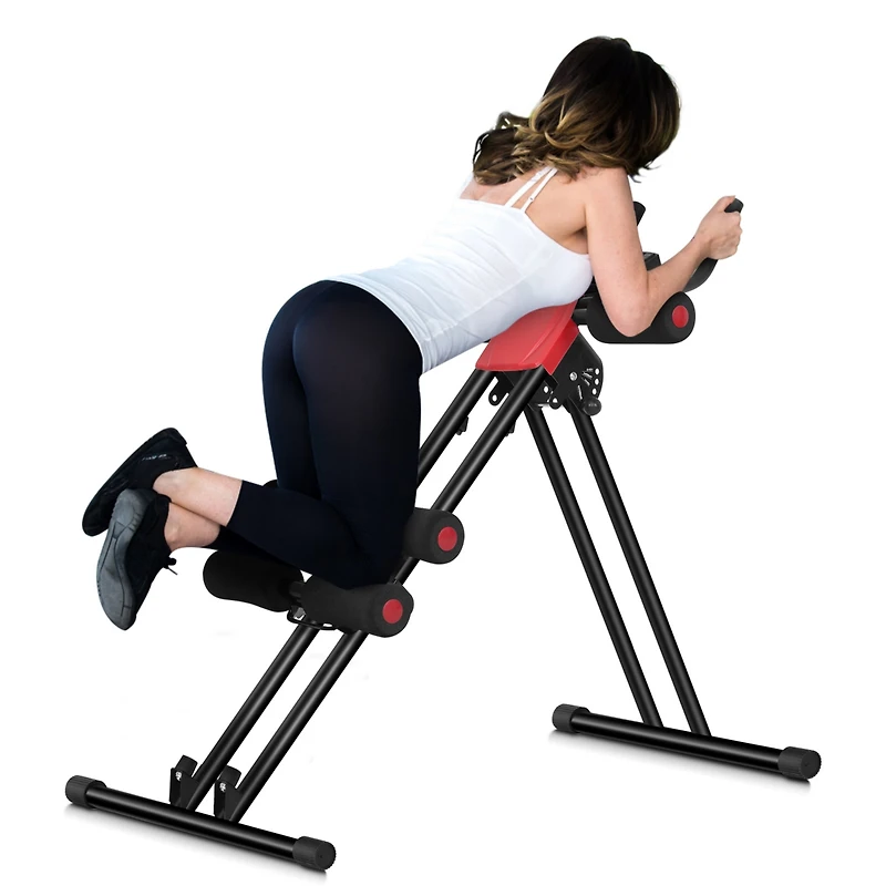 Ab Machine with Lcd Monitor Adjustable Abdominal Trainer Cruncher
