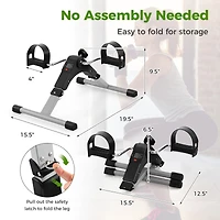 Under Desk Exercise Bike Pedal Exerciser with Lcd Display for Legs & Arms Workout Pink