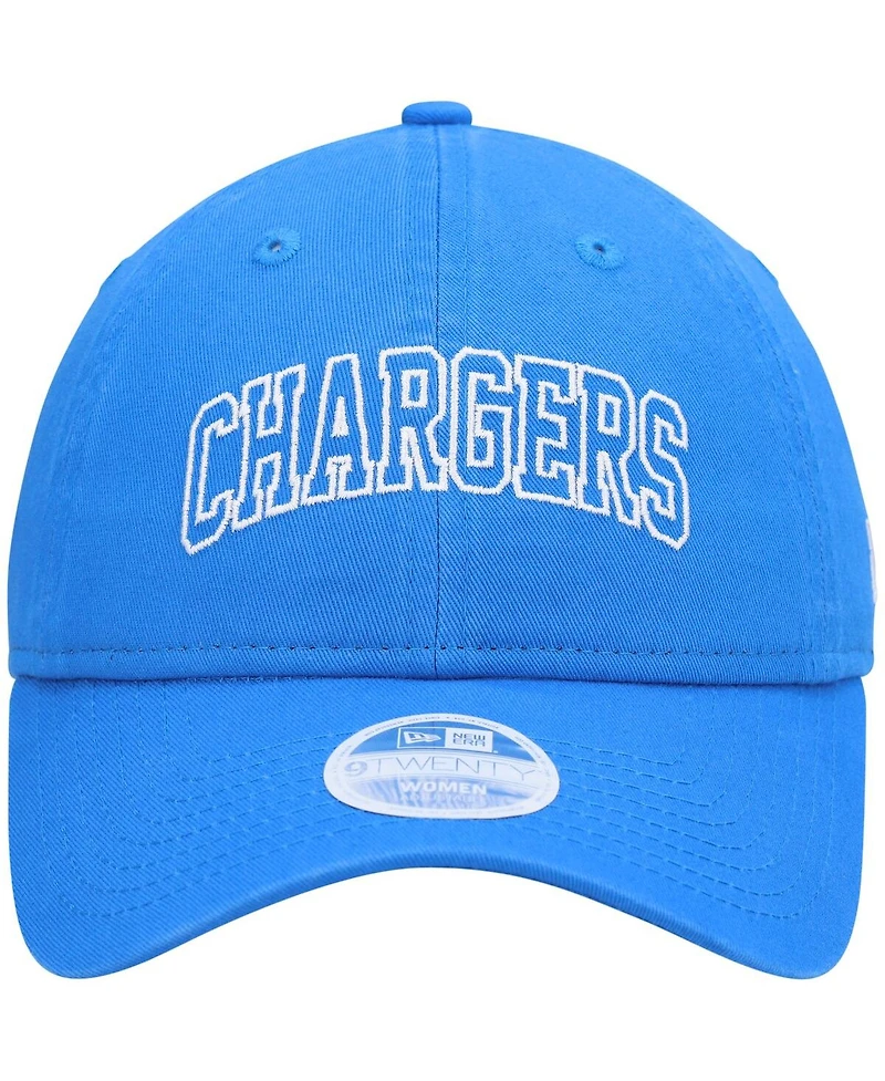 Women's New Era Powder Blue Los Angeles Chargers Collegiate 9TWENTY Adjustable Hat