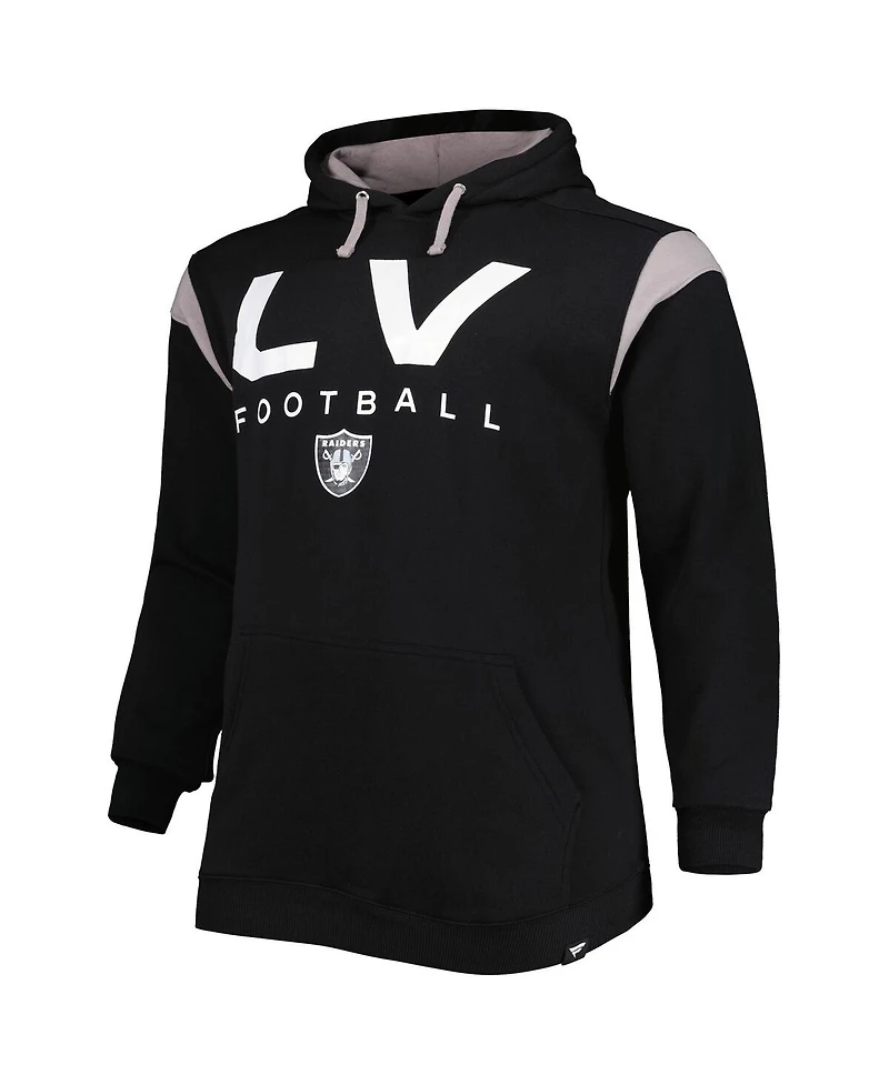 Men's Fanatics Black Las Vegas Raiders Big and Tall Call the Shots Pullover Hoodie