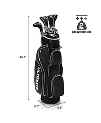 Costway Ladies Womens Complete Golf Clubs Set 10 Pieces Includes Alloy Driver