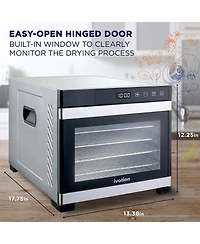 Ivation Stainless Steel Tray Food Dehydrator for Snacks & Jerky