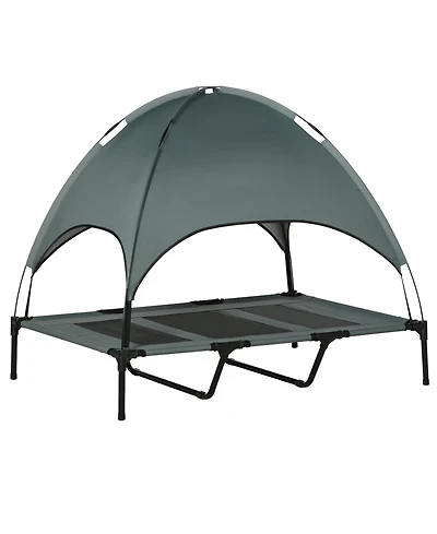 PawHut Elevated Pet Bed Dog Foldable Cot Tent Canopy Inst Shelter Outdoor