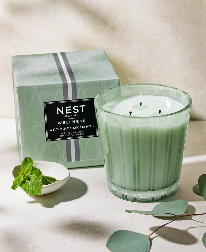 Nest New York Wild Mint & Eucalyptus 3-Wick Candle, 21.1 oz.