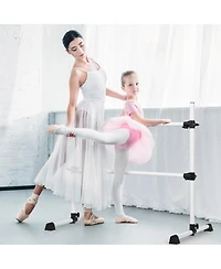 Portable Ballet Barre 4ft Freestanding Adjustable Double Dance Bar