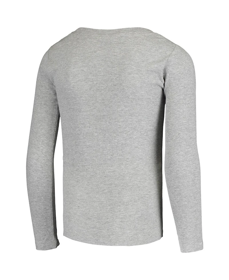Big Boys Gray Los Angeles Chargers Long Sleeve T-shirt and Pants Sleep Set
