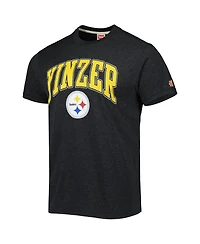 Men's Homage Charcoal Pittsburgh Steelers Hyper Local Tri-Blend T-shirt