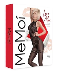 MeMoi Women's Fantasy Fishnet Halter Top Seamless Body Stocking