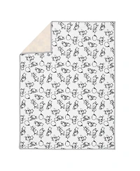 Lambs & Ivy Disney Baby Winnie The Pooh Baby Blanket - Tan/Cream Jersey/Minky