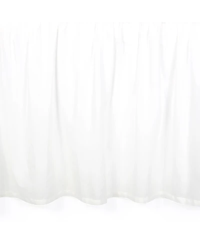 Lambs & Ivy Signature White Cotton Voile Ruffled Crib Skirt