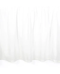 Lambs & Ivy Signature White Cotton Voile Ruffled Crib Skirt