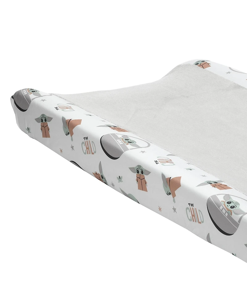 Lambs & Ivy Star Wars Mandalorian The Child/Baby Yoda Gray Changing Pad Cover