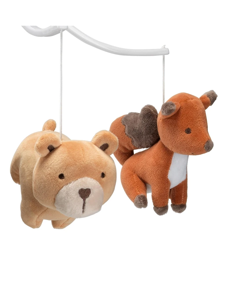 Bedtime Originals Animal Alphabet Bear/Fox Musical Baby Crib Mobile Soother Toy