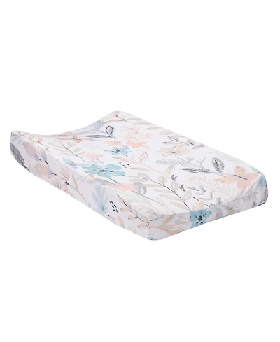 Lambs & Ivy Baby Blooms Watercolor Floral/Butterfly Soft Changing Pad Cover