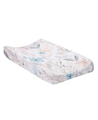 Lambs & Ivy Baby Blooms Watercolor Floral/Butterfly Soft Changing Pad Cover