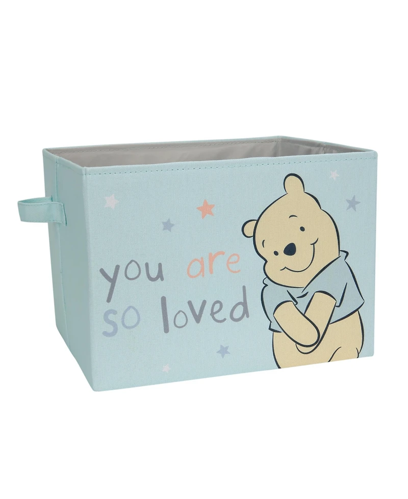 Lambs & Ivy Disney Baby Winnie the Pooh Blue Foldable Storage Basket/Container