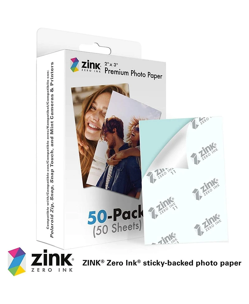 Zink 2" x 3” Premium Instant Photo Paper - 50 Sheets