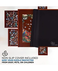 Jumbl 1500pc Puzzle Board 23”x31” Wooden Puzzle Table w/Legs & Mat