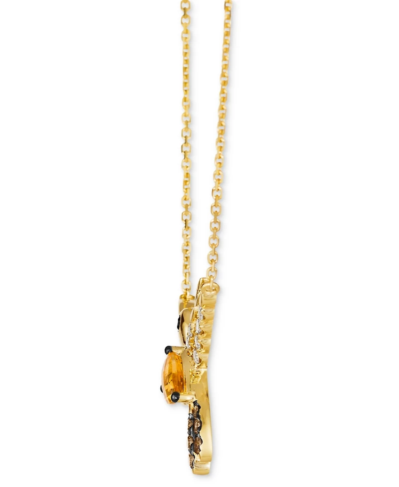 Le Vian Cinnamon Citrine (1/2 ct. t.w.), Nude Diamonds (1/8 ct. t.w.), Chocolate Diamonds (1/6 ct. t.w.) & Blackberry Diamonds (1/6 ct. t.w.) Hummingb