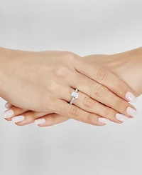 Grown With Love Igi Certified Lab Diamond Emerald-Cut Engagement Ring (3 ct. t.w.) 14k White Gold