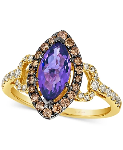 Le Vian Grape Amethyst (1-1/5 ct. t.w.), Chocolate Diamonds (1/3 ct. t.w.) & Nude Diamonds (1/4 ct. t.w.) Marquise Ring in 14k Gold