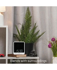 Wasserstein Alarm Clock Camera Case - Compatible with Wyze Cam V4/V3/V3 Pro/Og - Cover for Low-Key Camera Placement (White) (Camera Not Included)