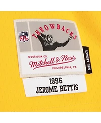 Men's Mitchell & Ness Jerome Bettis Black and Gold Pittsburgh Steelers 1996 Split Legacy Replica Jersey