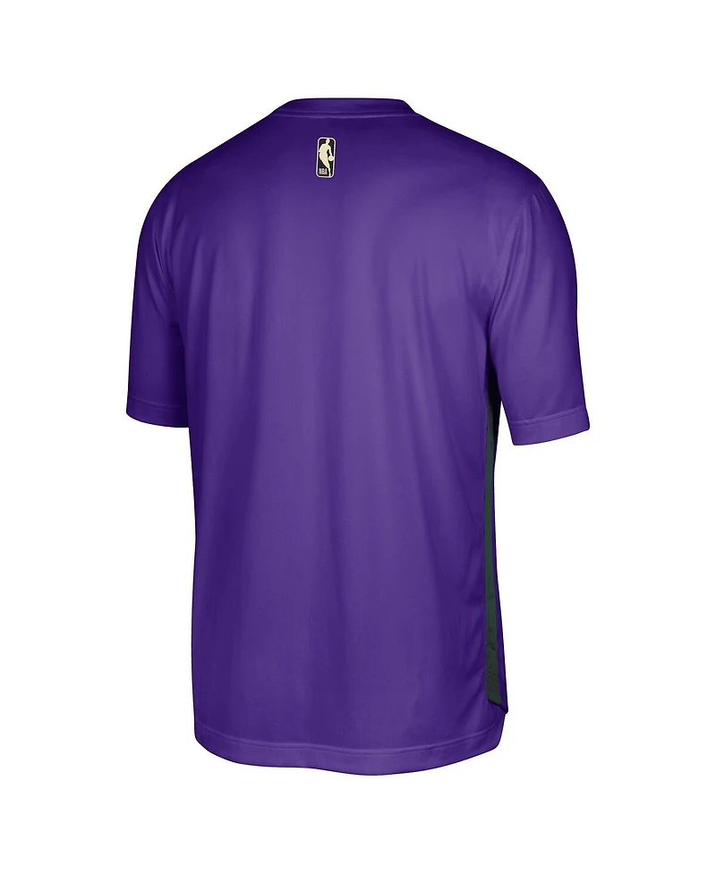 Men's Nike Purple, Hunter Green Milwaukee Bucks Hardwood Classics Pregame Warmup Shooting Performance T-shirt