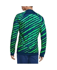 Men's Nike Blue Brazil National Team Academy Pro Anthem Performance Full-Zip Jacket