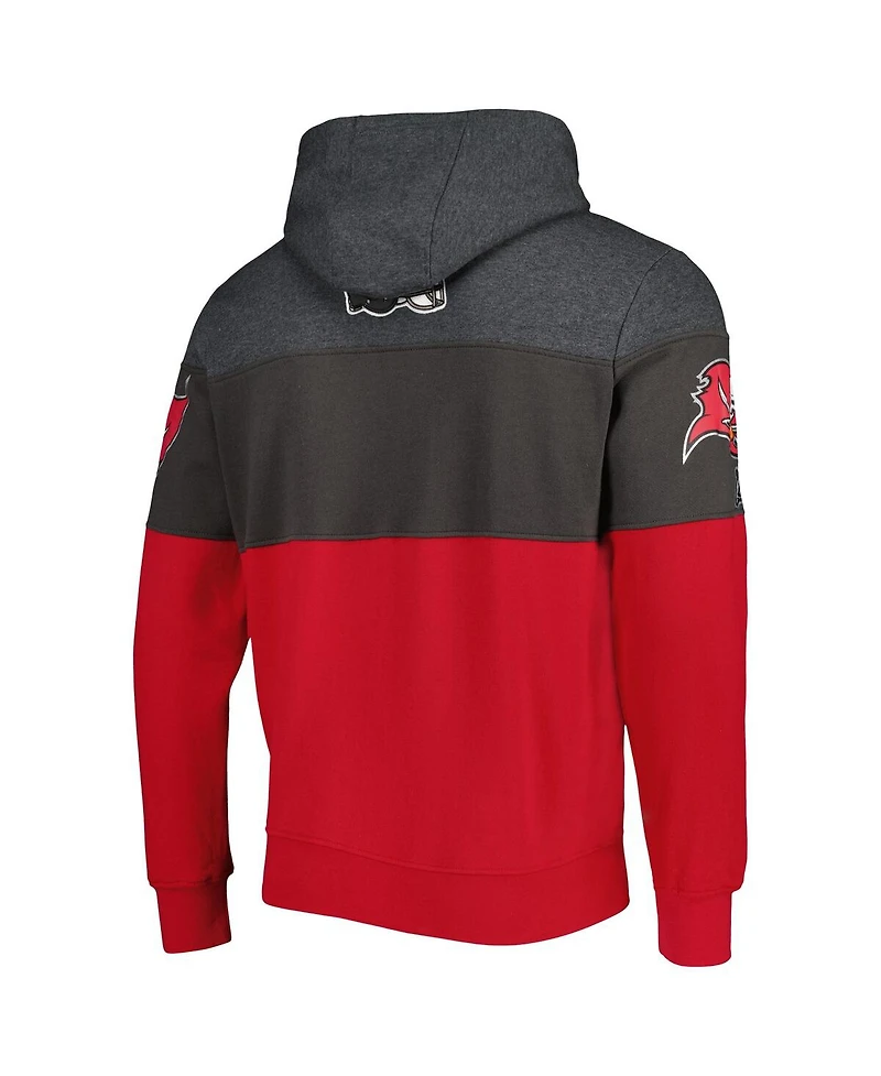 Men's Starter Heather Charcoal, Red Tampa Bay Buccaneers Extreme Pullover Hoodie