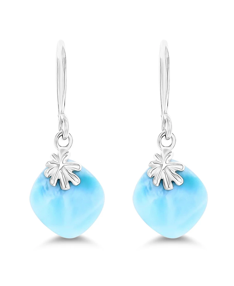 Macy's Larimar Nautical Leverback Earrings in Sterling Silver